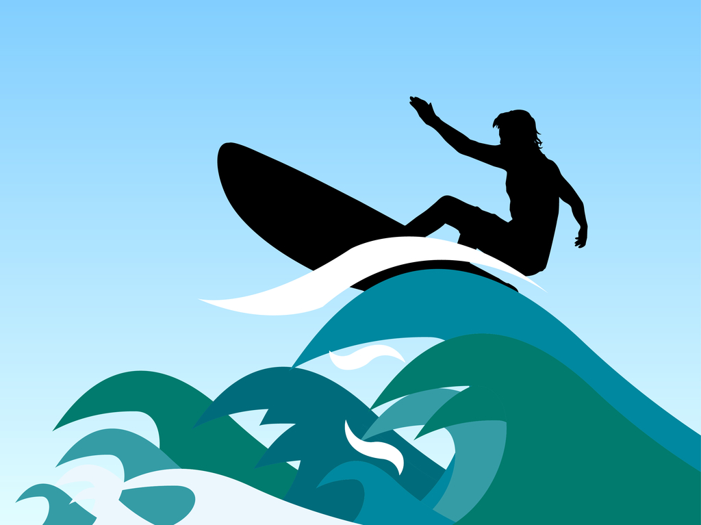 1024x767 Surfer Waves Vector Vector Art Amp Graphics