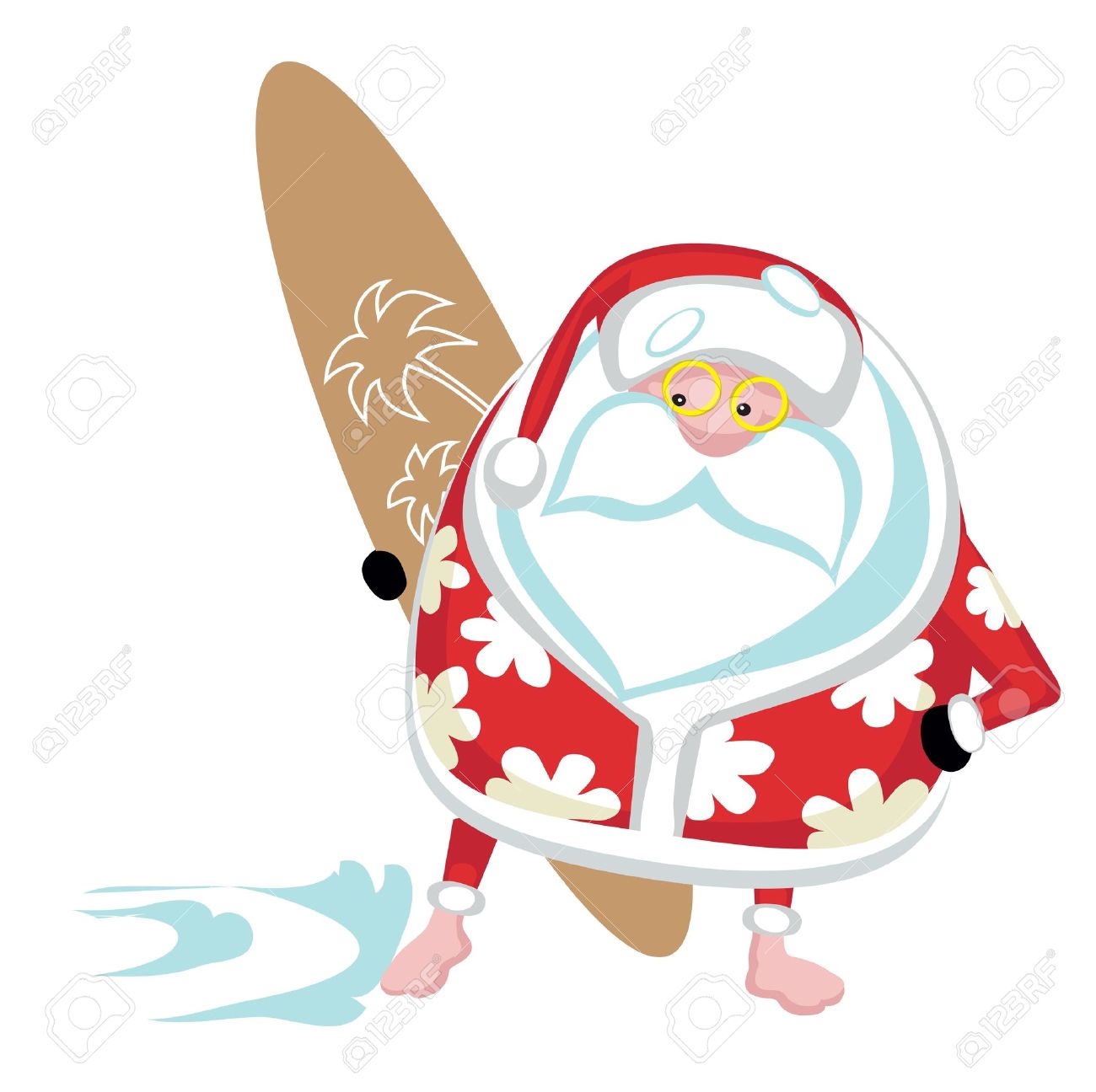1300x1296 Surfing Clipart Christmas Beach