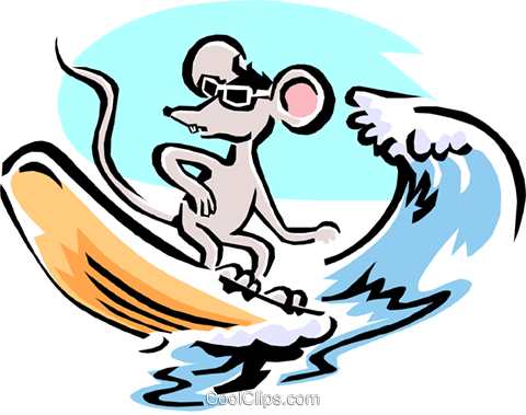 480x379 Mouse Cartoon Surfing Mouse Royalty Free Vector Clip Art