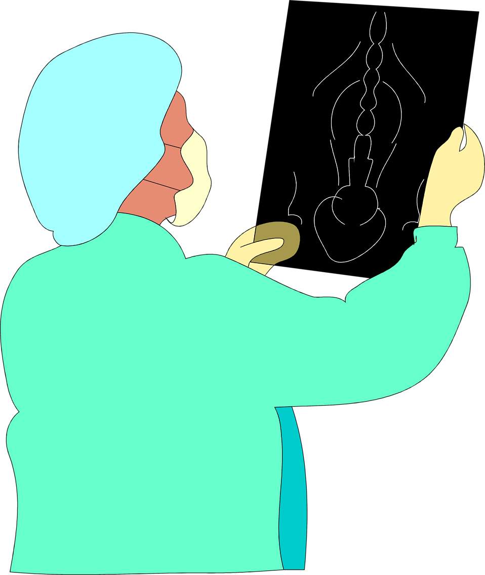 958x1134 X Ray Free Stock Photo Illustration Of A Surgeon Looking
