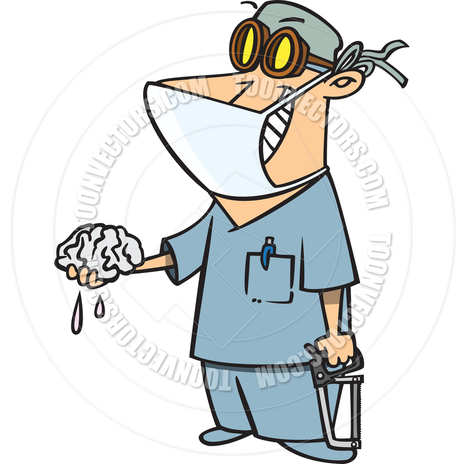 940x940 Cartoon Brain Surgeon By Ron Leishman Toon Vectors Eps