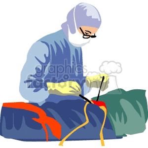 300x300 Royalty Free Doctor Doing Surgery 155620 Vector Clip Art Image