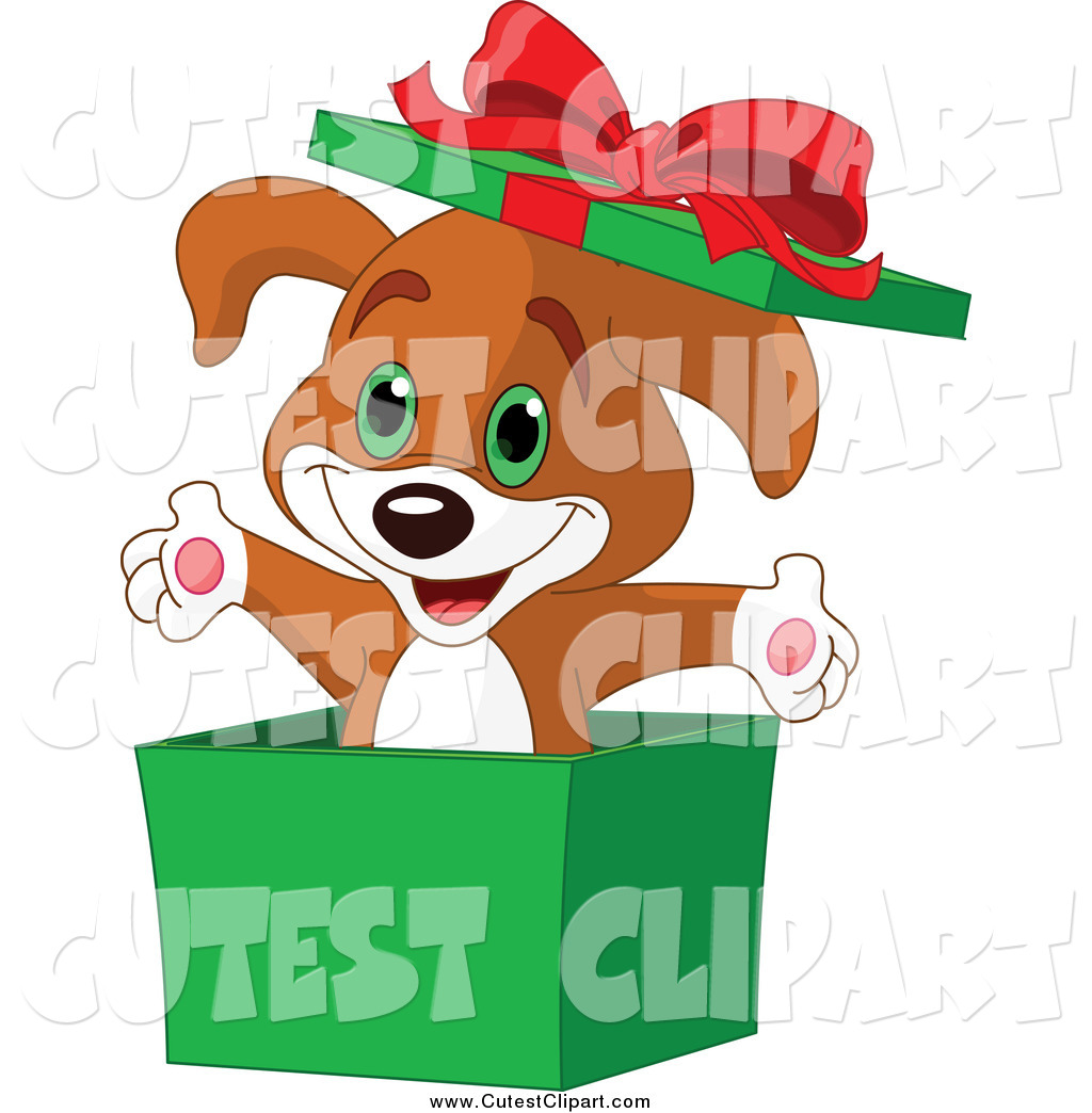 1024x1044 Vector Cliprt Surprise Christmas Puppy Popping Out