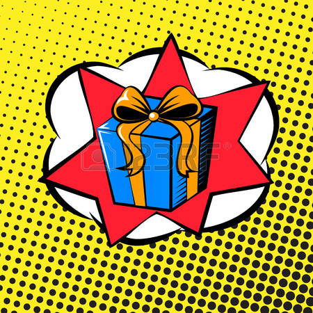 450x450 Background In The Style Of Pop Art With A Surprise Gift Royalty