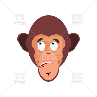 400x400 Monkey Surprised Emoji Royalty Free Vector Clip Art Image