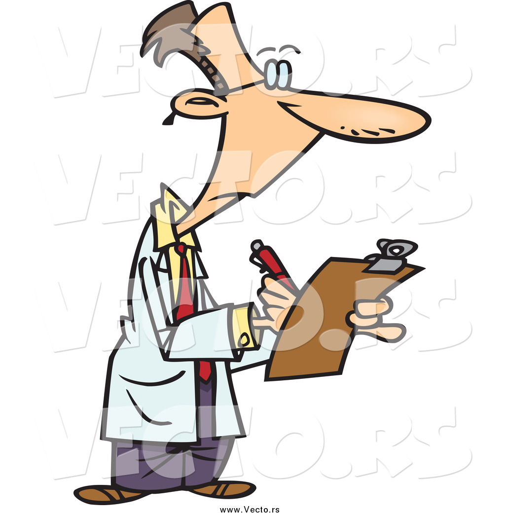 1024x1044 Vector Of A Cartoon White Male Supervisor Filling Out A Survey By