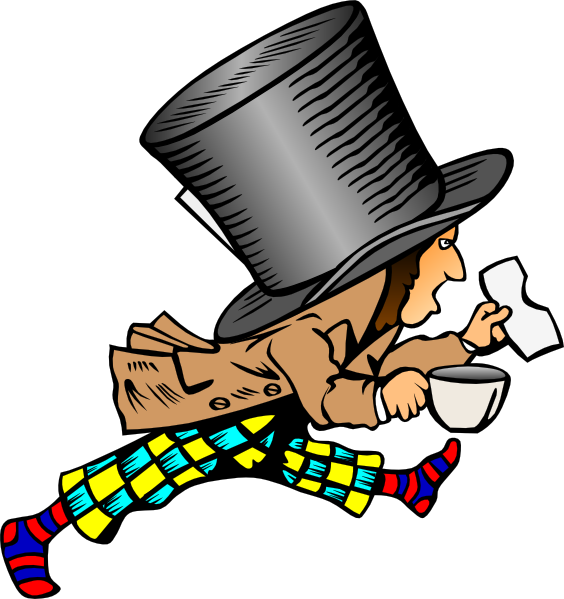 564x599 Mad Hatter Clip Art Free Vector 4vector