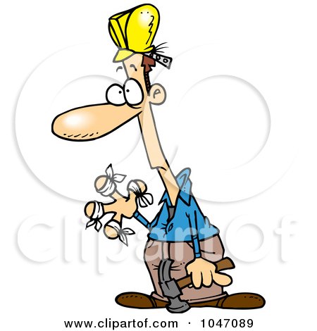 450x470 Royalty Free (Rf) Clip Art Illustration Of A Cartoon Construction