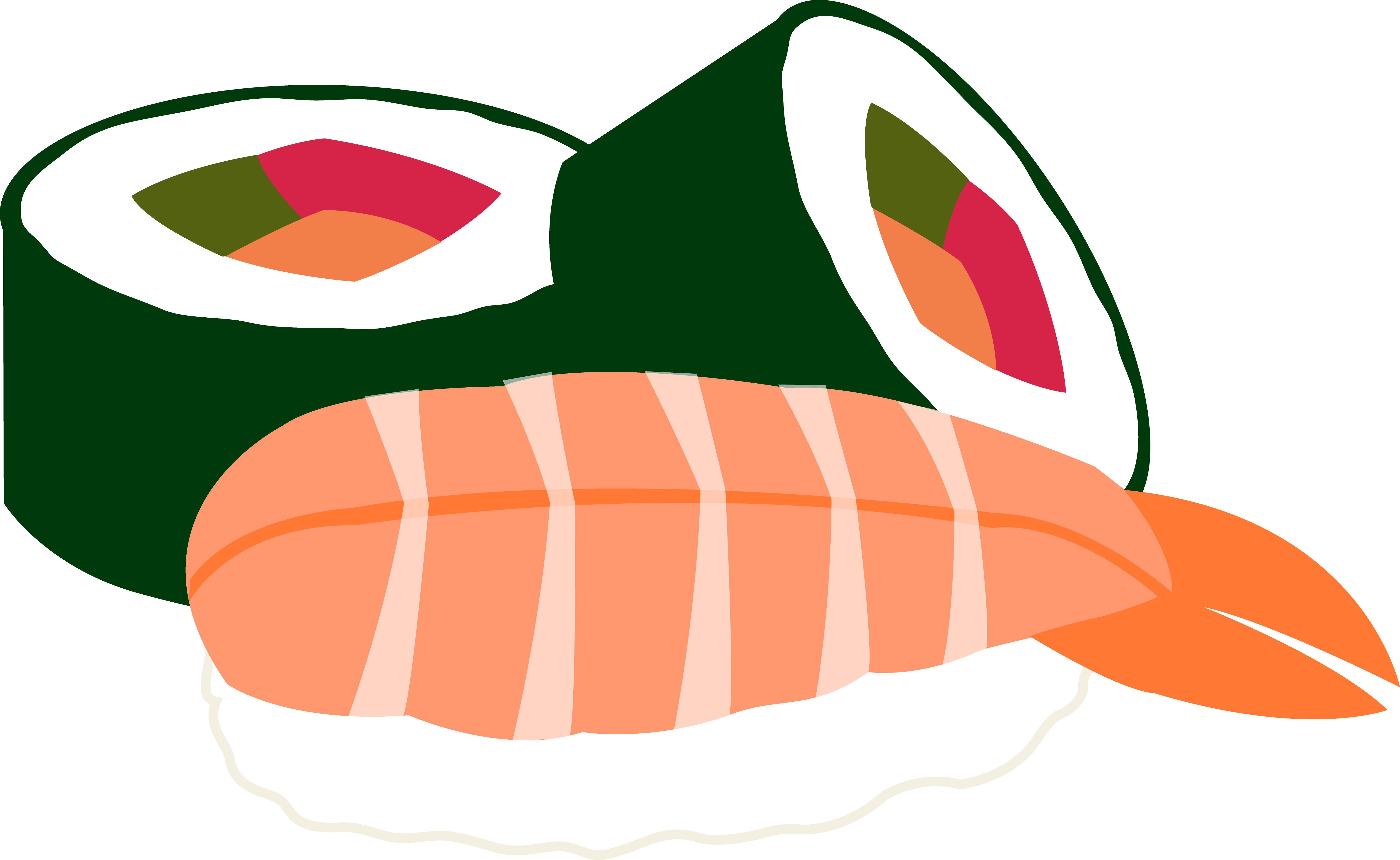 6002x3688 Sushi Clip Art
