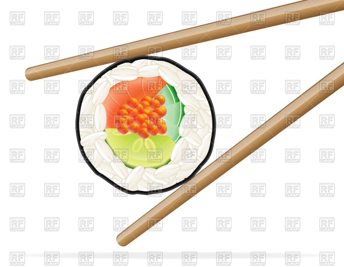 1200x933 Sushi And Chopsticks Royalty Free Vector Clip Art Image