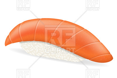 400x267 Sushi With Salmon Royalty Free Vector Clip Art Image