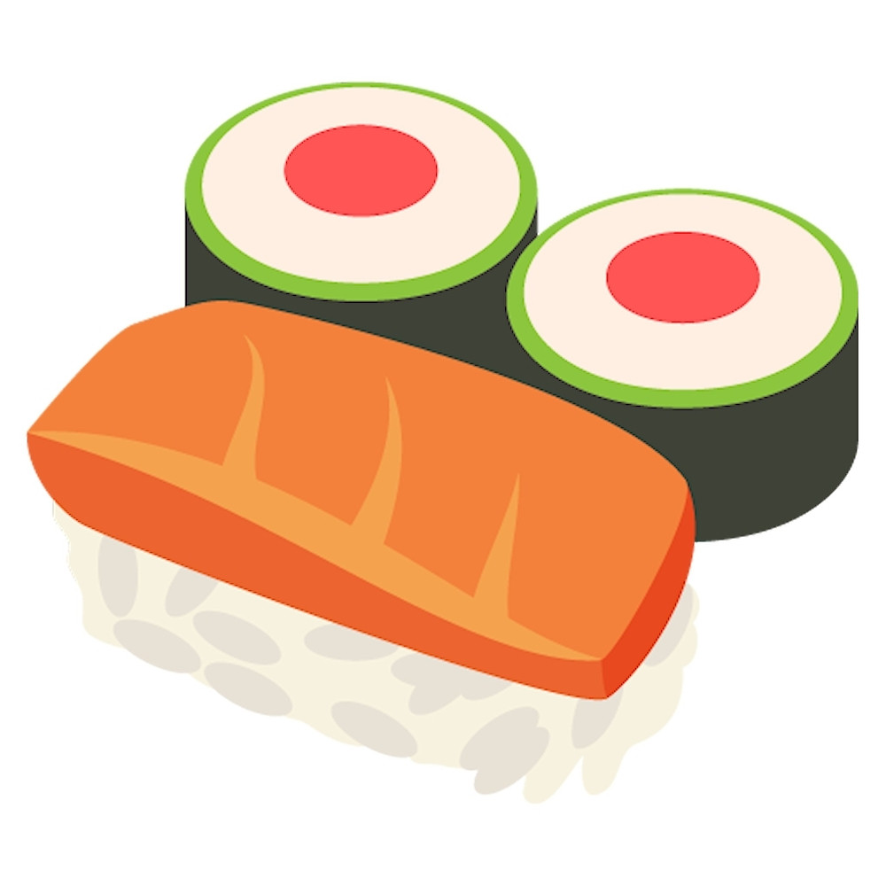 1000x1000 Sushi Emoji By Scrappydesigns Redbubble