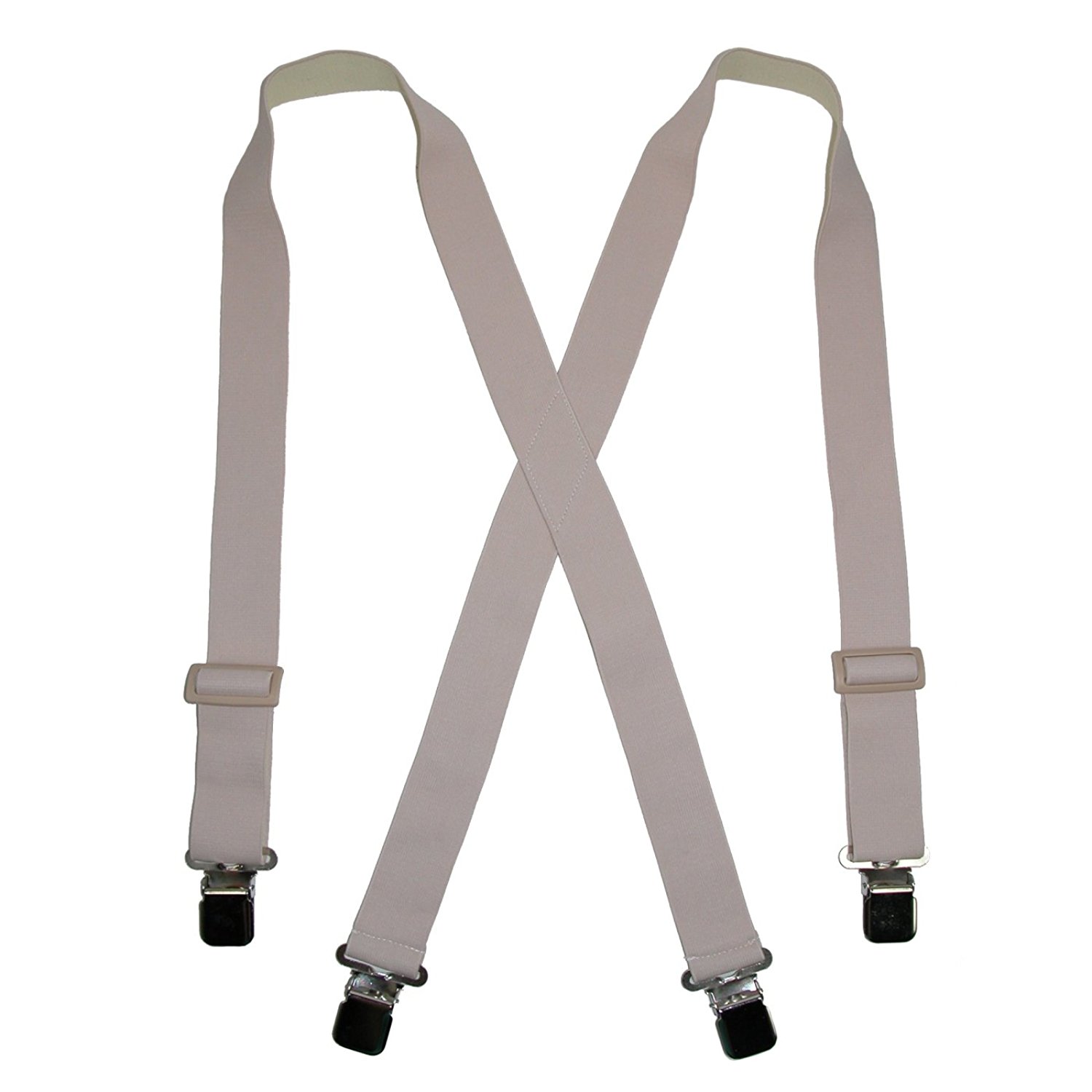 1500x1500 Ctm Men's Elastic Clip End Undergarment Suspenders, Beige