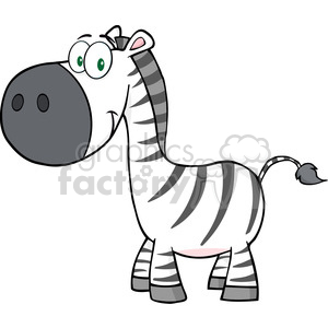 300x300 Royalty Free 5629 Royalty Free Clip Art Smiling Zebra Cartoon