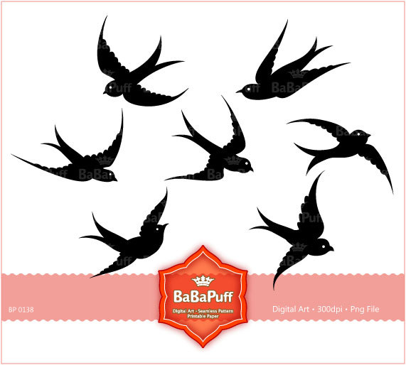 571x514 Instant Downloads Black Swallow Clipart For Wedding