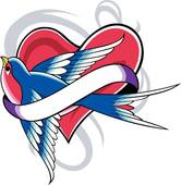 166x170 Royalty Free Tattoo Swallow Clip Art