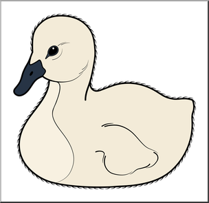 304x295 Clip Art Baby Animals Swan Cygnet Color 1 I Abcteach