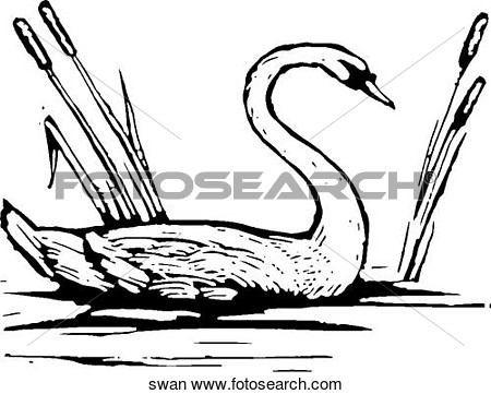 450x361 Clip Art Black And White Swan Clipart
