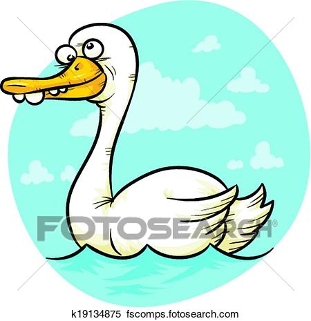 450x465 Clipart Of Goofy Swan K19134875