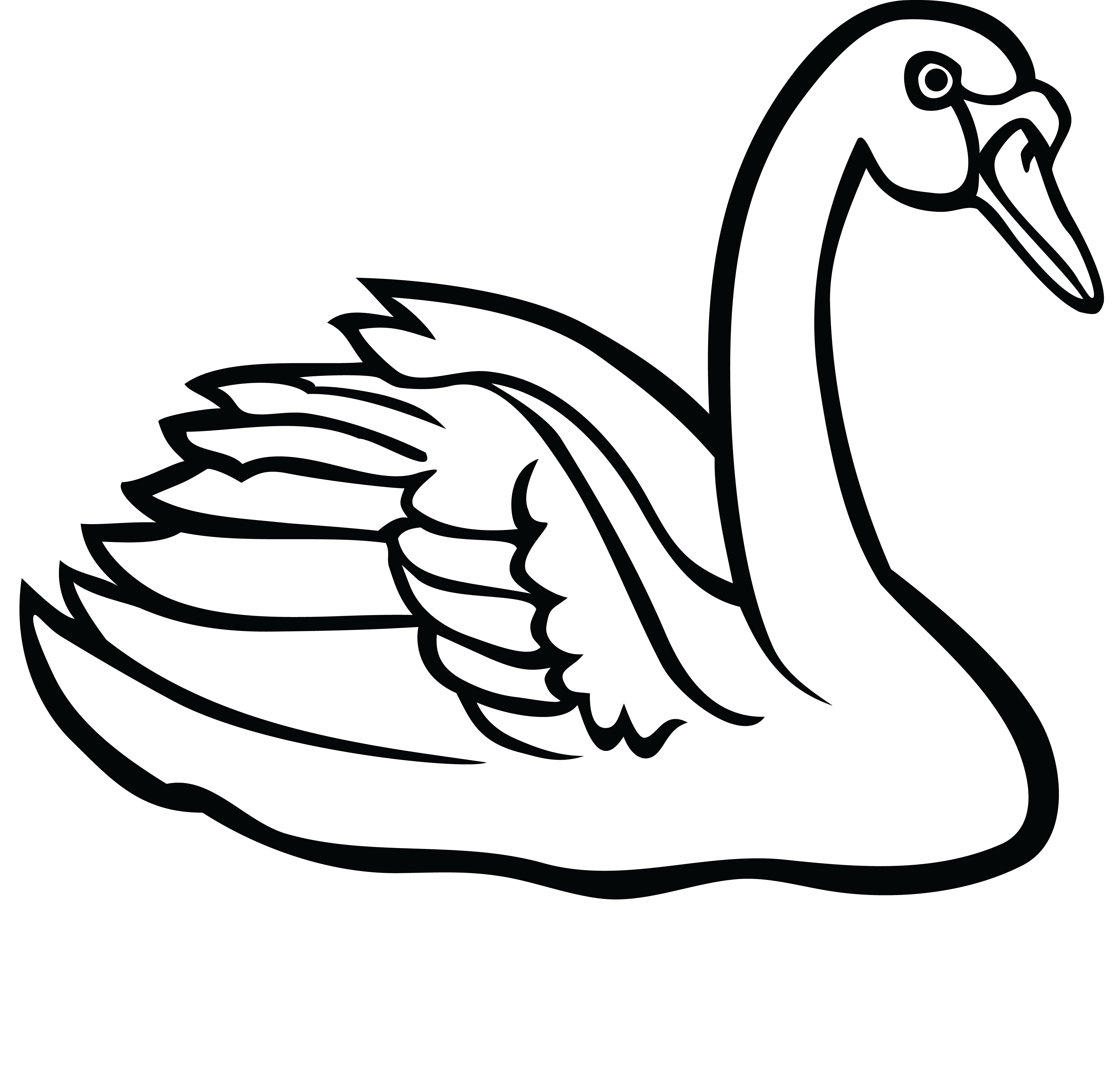 4000x3872 Free Clipart Of A Swan