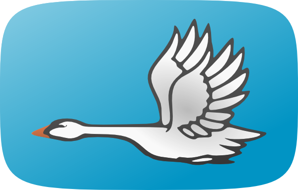 600x383 Flying Swan Clip Art