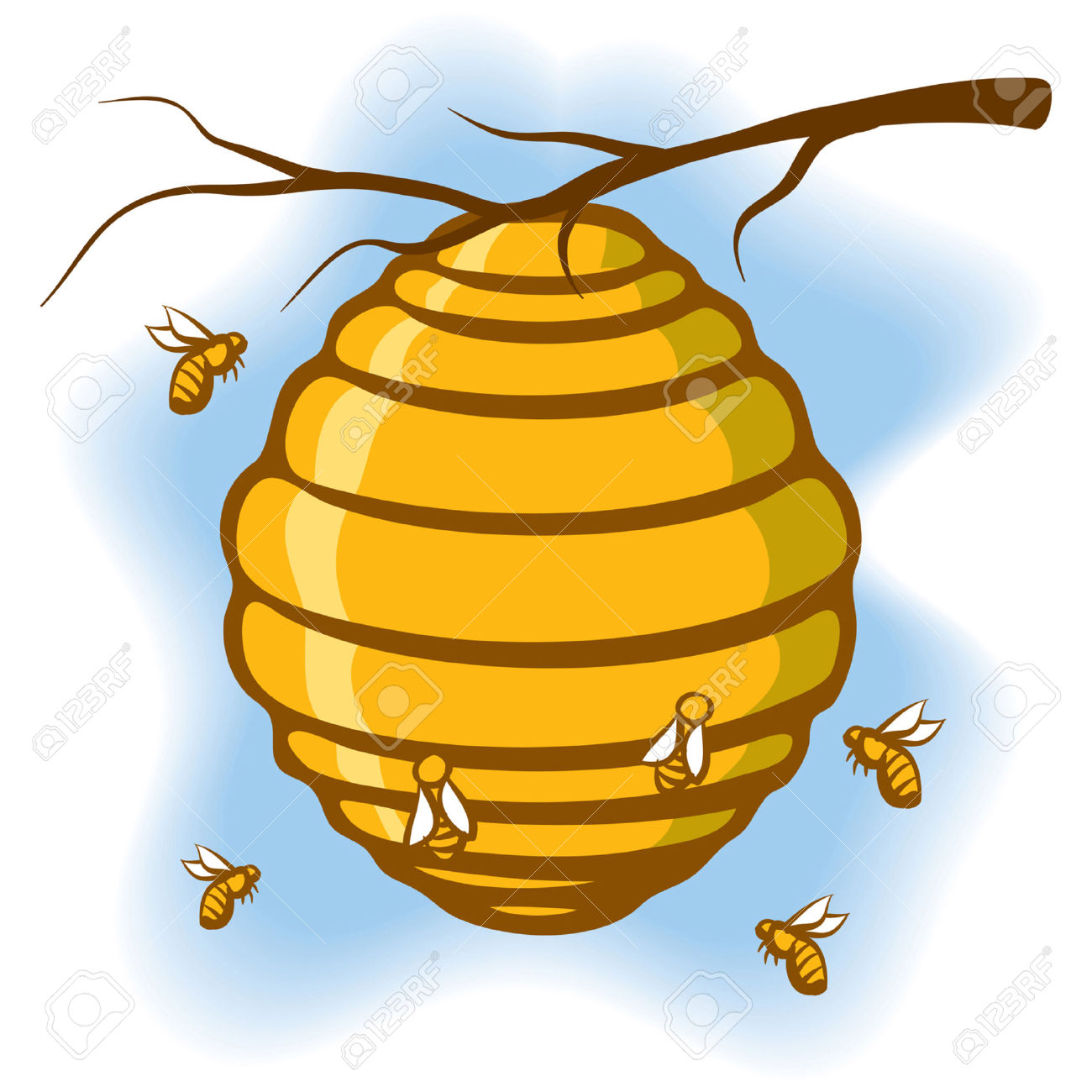 1300x1300 Bee Hive Clipart Bee Swarm