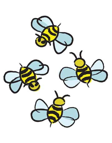360x460 Bees Clipart Four