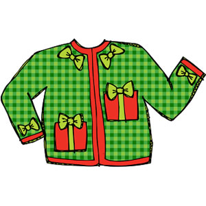 300x300 Clip Art Ugly Christmas Sweater Party Clipart