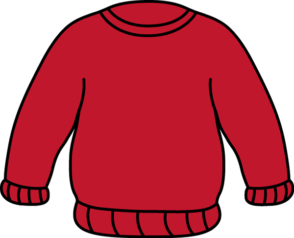 600x486 Red Sweater Clip Art