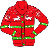 200x192 Ugly Christmas Sweater Clip Art Happy Holidays!