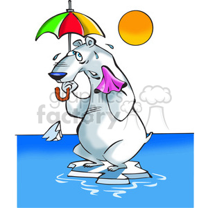 300x300 Royalty Free Polar Bear Sweating 388514 Vector Clip Art Image