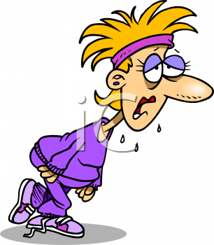 306x350 Sweating Girl Clipart