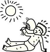 163x170 Clip Art Of Sweating Man In Hot Weather K9779199