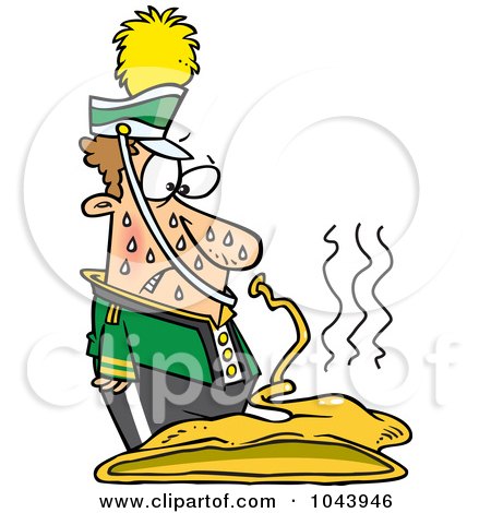450x470 Cartoon Of A Hot Sweaty White Business Man About To Pass Out