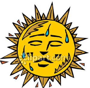 Sweating Sun Clipart | Free download on ClipArtMag