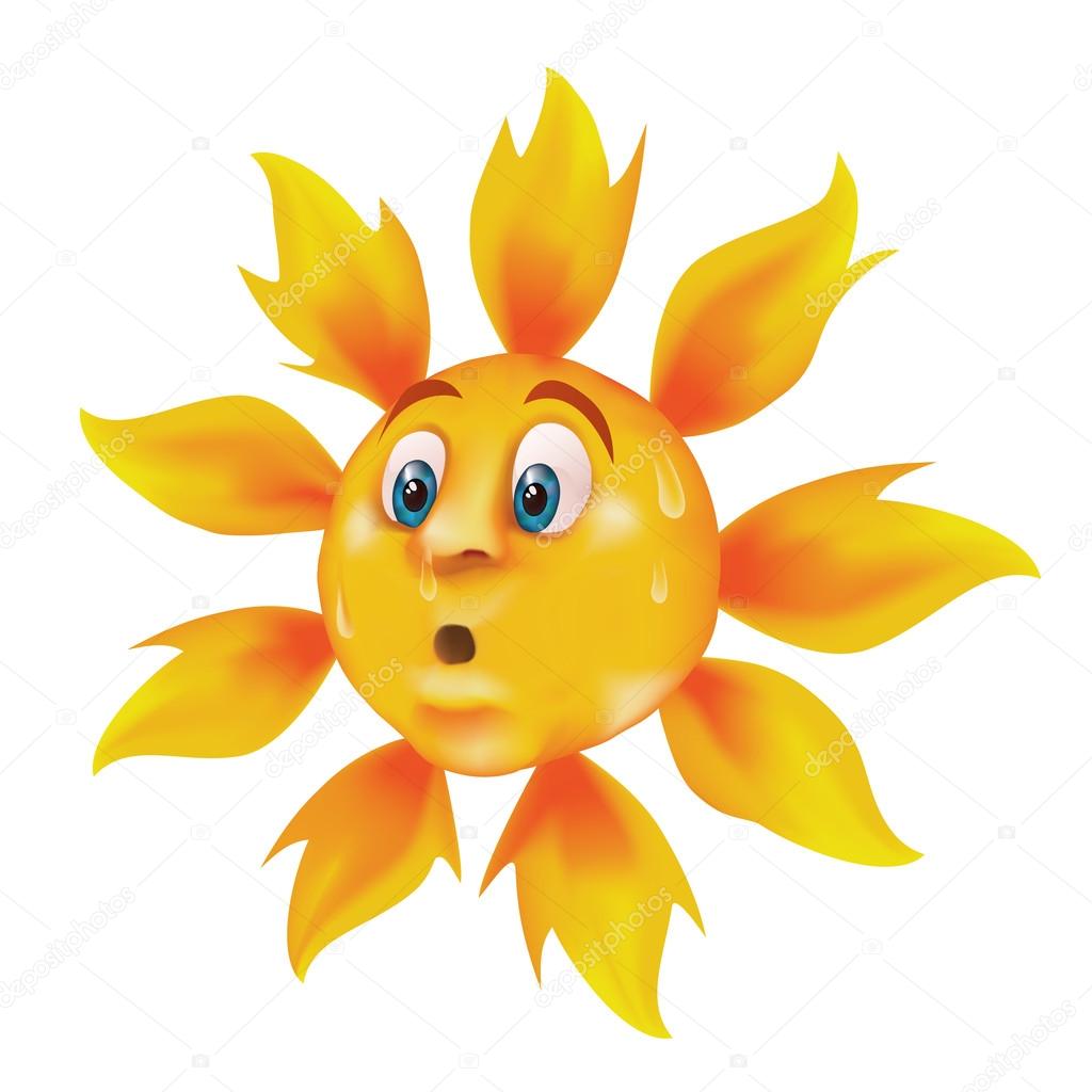 1024x1024 Sweating Cartoon Sun Stock Vector Noedelhap
