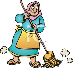 300x280 Picture A Peasant Woman Sweeping