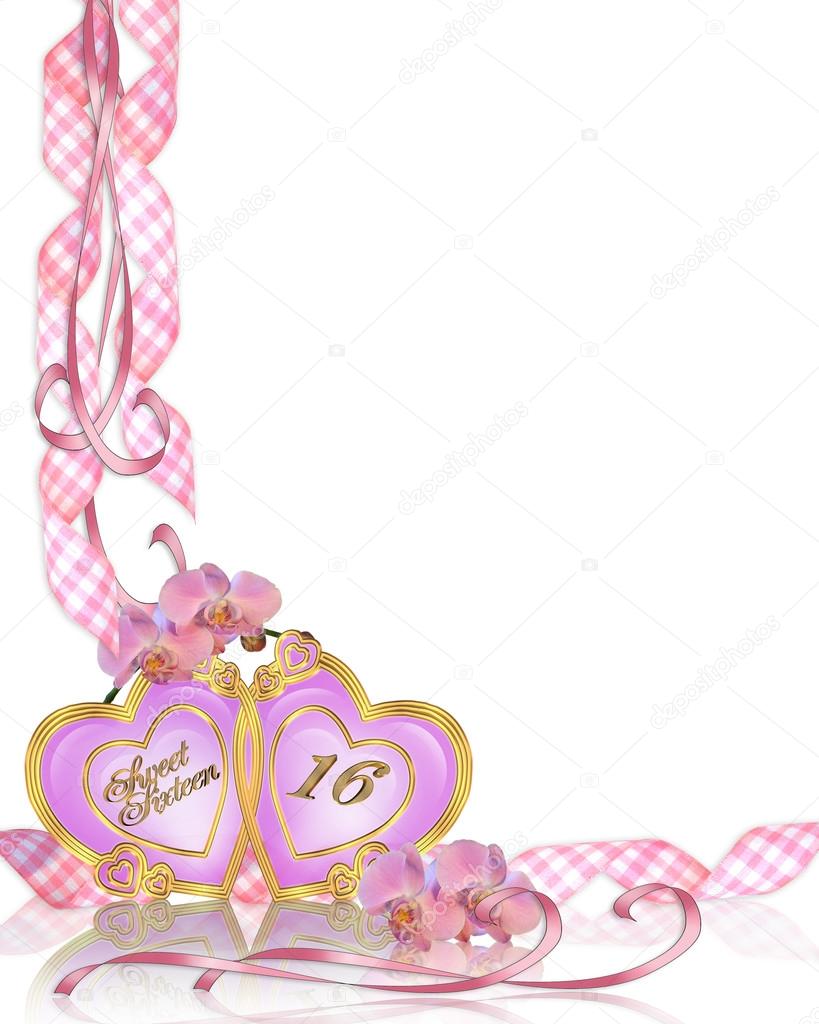 819x1024 Sweet 16 Birthday Party Invitation Borde Stock Photo Irisangel