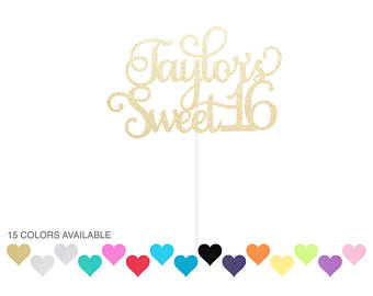 340x270 Sweet 16 Cake Topper Etsy Au