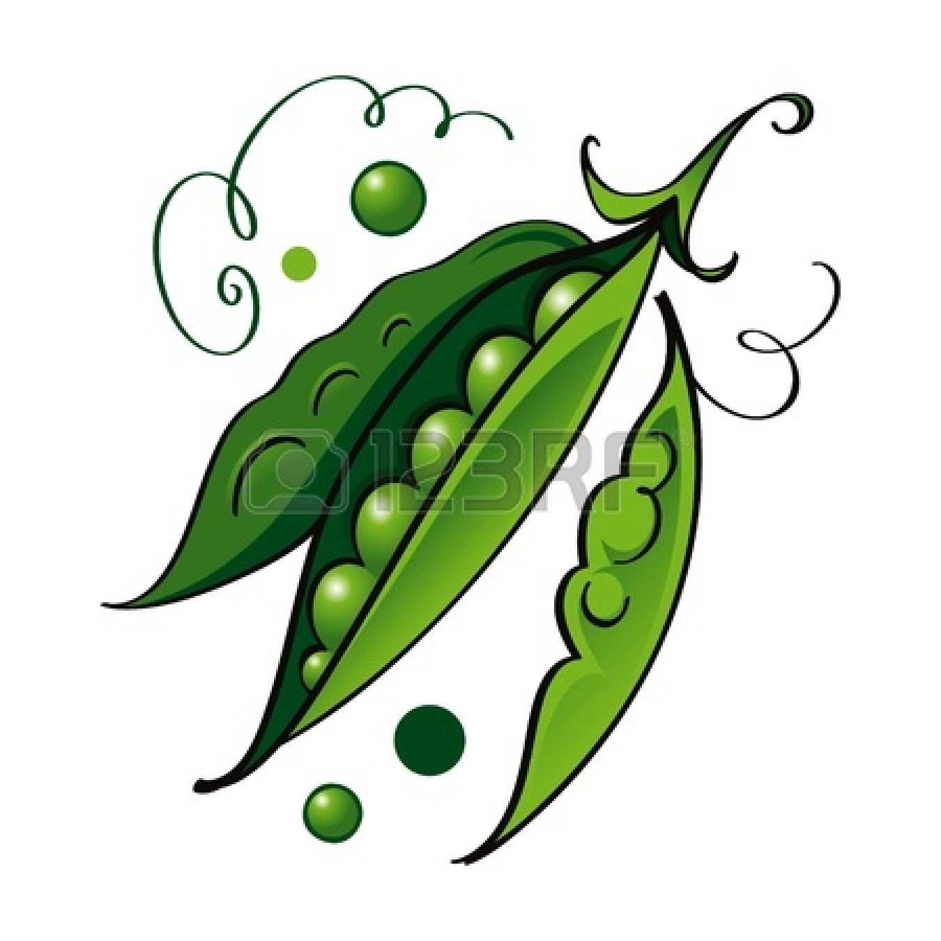 Зеленый горошек рисунок для детей