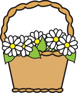 252x300 Flower Basket Clipart