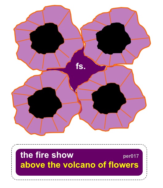 529x610 The Fire Show Above The Volcano Of Flowers