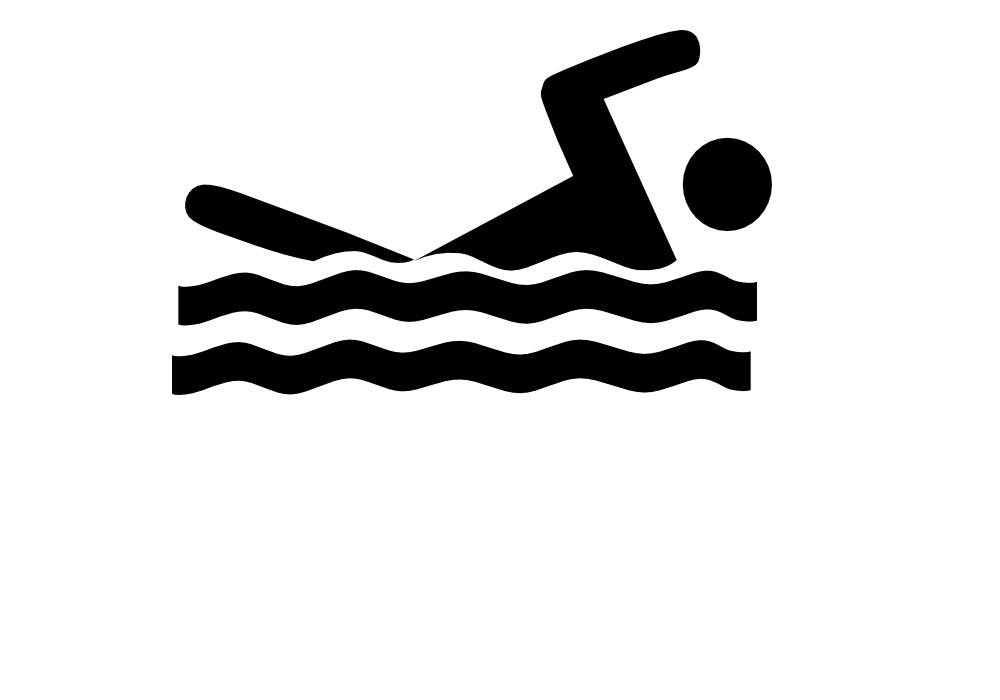 1000x700 Swimming Clipart Black And White