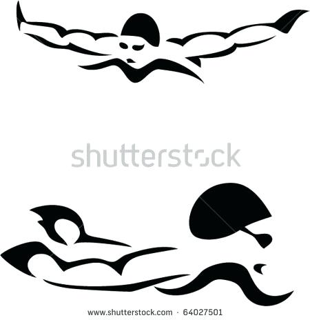450x464 Swimmer Clipart Swimming Diving Male Silhouettes Male Swimming