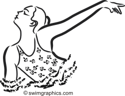 250x193 Synchronised Swimming Clipart
