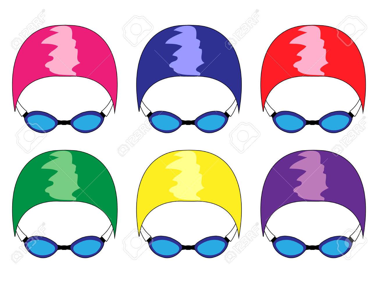 1300x974 Swim Goggles And Cap Clipart Info