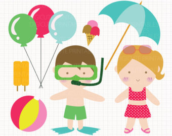 340x270 Pool Party Clip Art Etsy