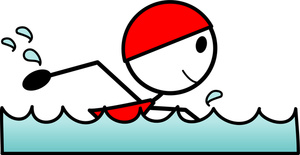 300x155 Swimmer Cartoon Clipart Image