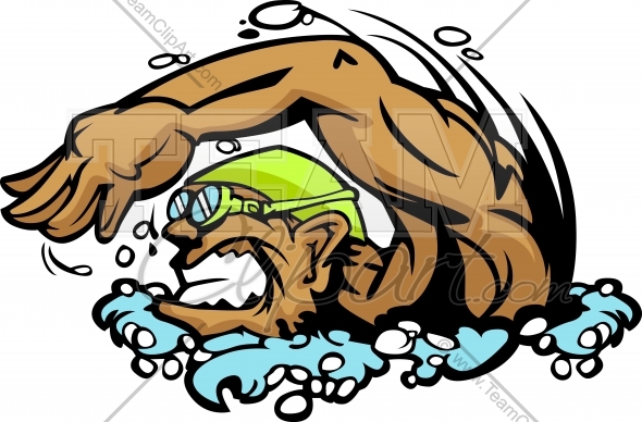 590x388 Swimmer Clipart Clipart Image. Easy To Edit Vector Format.