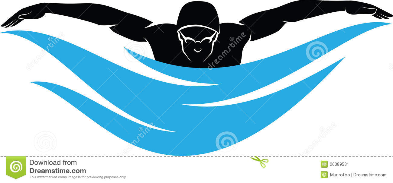 1300x607 Silhouette Clipart Swimmer
